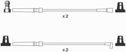 Комплект проводов зажигания WAI ISL391
