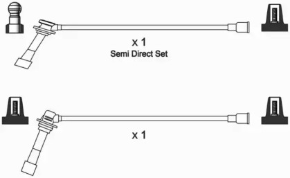 Комплект проводов зажигания WAI ISL396
