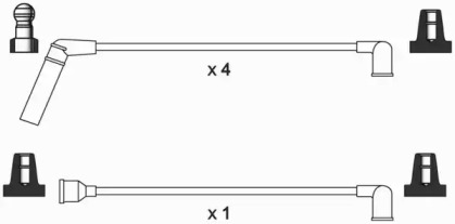 Комплект проводов зажигания WAI ISL400