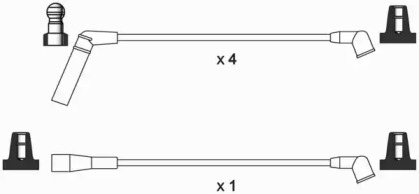 Комплект проводов зажигания WAI ISL434