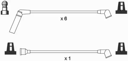Комплект проводов зажигания WAI ISL438