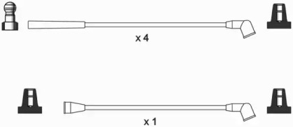 Комплект проводов зажигания WAI ISL447