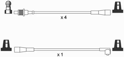 Комплект проводов зажигания WAI ISL459