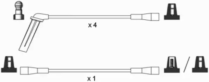 Комплект проводов зажигания WAI ISL479