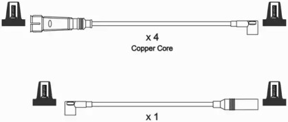 Комплект проводов зажигания WAI ISL569