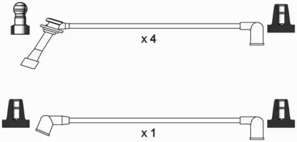 Комплект проводов зажигания WAI ISL603