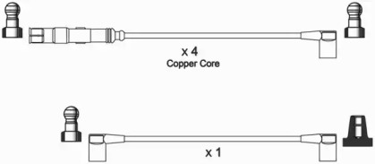 Комплект проводов зажигания WAI ISL611