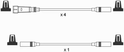 Комплект проводов зажигания WAI ISL648