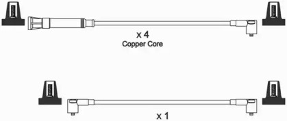 Комплект проводов зажигания WAI ISL662