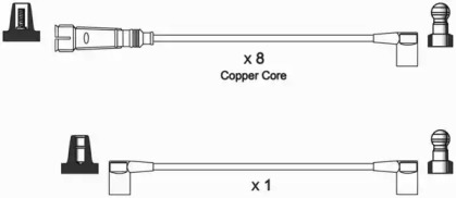 Комплект проводов зажигания WAI ISL689