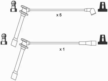 Комплект проводов зажигания WAI ISL736