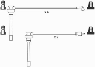 Комплект проводов зажигания WAI ISL756