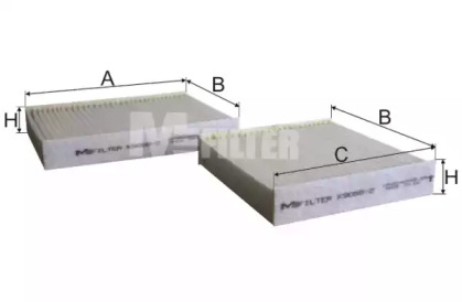 Фильтр, воздух во внутренном пространстве MFILTER K 9058-2