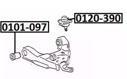 Подвеска, рычаг независимой подвески колеса ASVA 0101-097