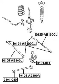Рычаг независимой подвески колеса ASVA 0125-AE100CL