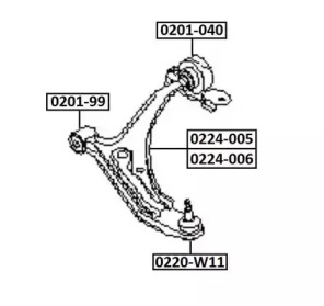 Подвеска ASVA 0201-040