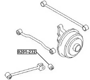Подвеска, рычаг независимой подвески колеса ASVA 0201-232