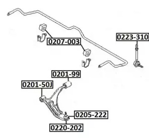 Подвеска ASVA 0201-50J