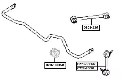 Стойка ASVA 0223-S50RL