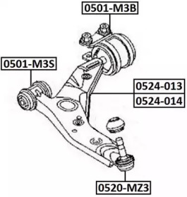 Рычаг независимой подвески колеса ASVA 0524-013