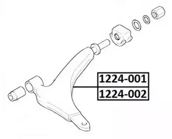 Рычаг независимой подвески колеса ASVA 1224-001