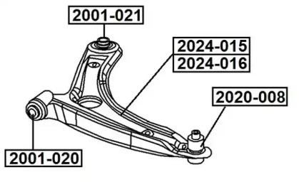 Рычаг независимой подвески колеса ASVA 2024-015