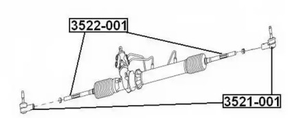 Наконечник поперечной рулевой тяги ASVA 3521-001