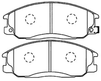 Комплект тормозных колодок ASVA AKD-0103