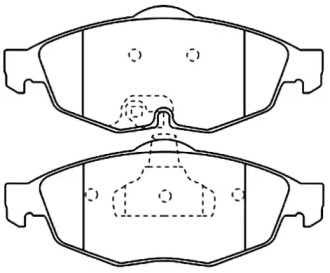 Комплект тормозных колодок ASVA AKD-0320