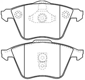 Комплект тормозных колодок ASVA AKD-0334