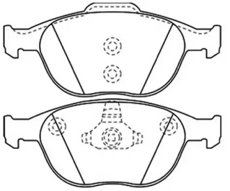 Комплект тормозных колодок, дисковый тормоз ASVA AKD-0337