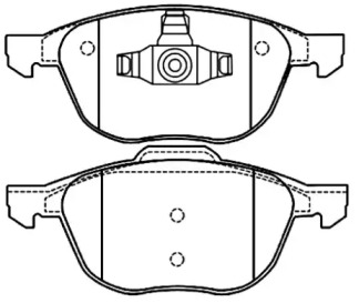 Комплект тормозных колодок, дисковый тормоз ASVA AKD-0365