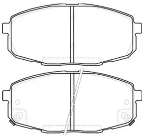 Комплект тормозных колодок, дисковый тормоз ASVA AKD-0373