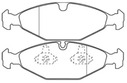 Комплект тормозных колодок ASVA AKD-1008