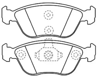 Комплект тормозных колодок ASVA AKD-1021