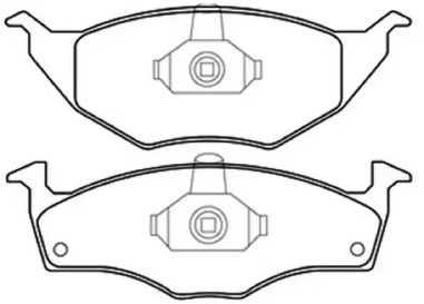 Комплект тормозных колодок, дисковый тормоз ASVA AKD-1057