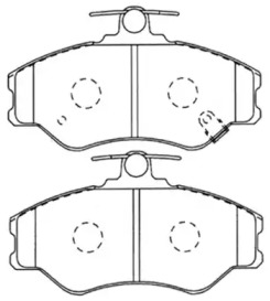 Комплект тормозных колодок ASVA AKD-1118