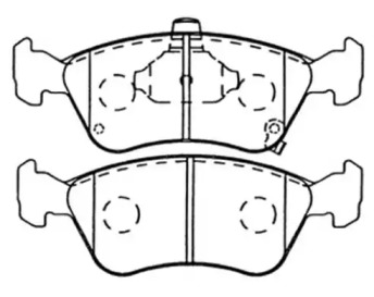 Комплект тормозных колодок ASVA AKD-1125