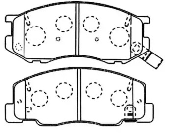 Комплект тормозных колодок ASVA AKD-1198