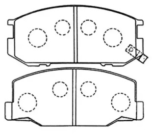 Комплект тормозных колодок ASVA AKD-1217