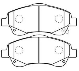 Комплект тормозных колодок ASVA AKD-1233