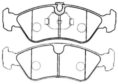 Комплект тормозных колодок ASVA AKD-1234