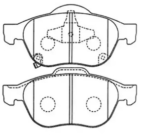 Комплект тормозных колодок ASVA AKD-1236