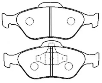 Комплект тормозных колодок ASVA AKD-1247