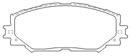 Комплект тормозных колодок ASVA AKD-12610