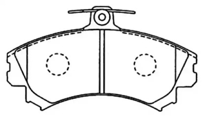 Комплект тормозных колодок ASVA AKD-1283