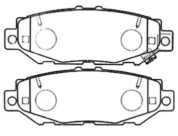 Комплект тормозных колодок ASVA AKD-1345