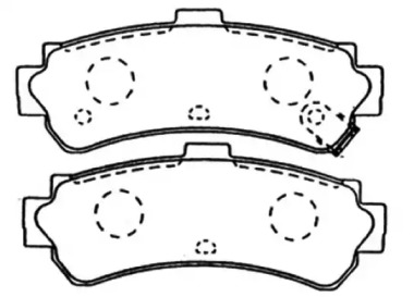 Комплект тормозных колодок ASVA AKD-1362