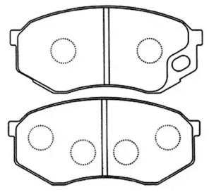 Комплект тормозных колодок ASVA AKD-3349