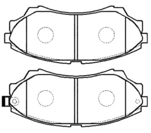 Комплект тормозных колодок ASVA AKD-3403